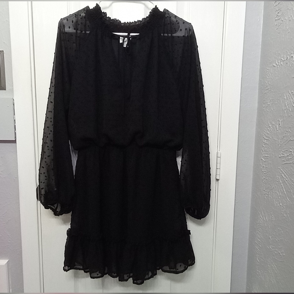 Blue rain black mini dress - Picture 1 of 14